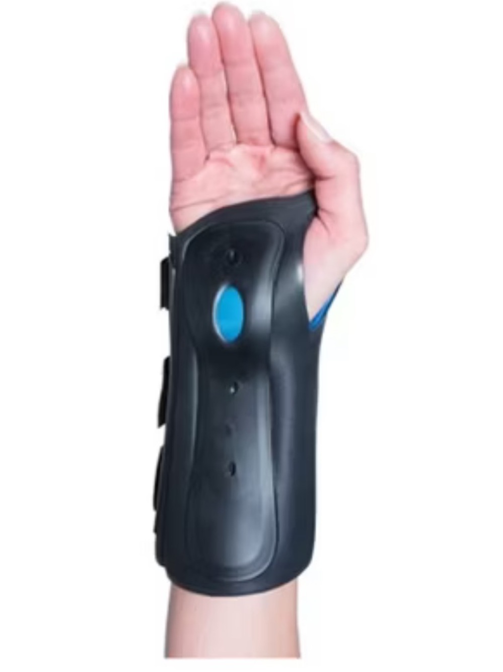 Ossur Exoform wrist brace featuring rigid plastic supports and contoured padding